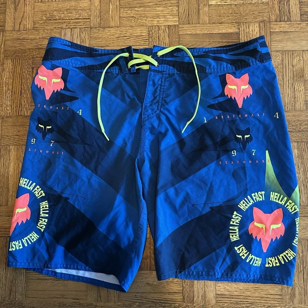 Fox Mawlr Boardshorts Men's Size 32 Royal Blue No Liner